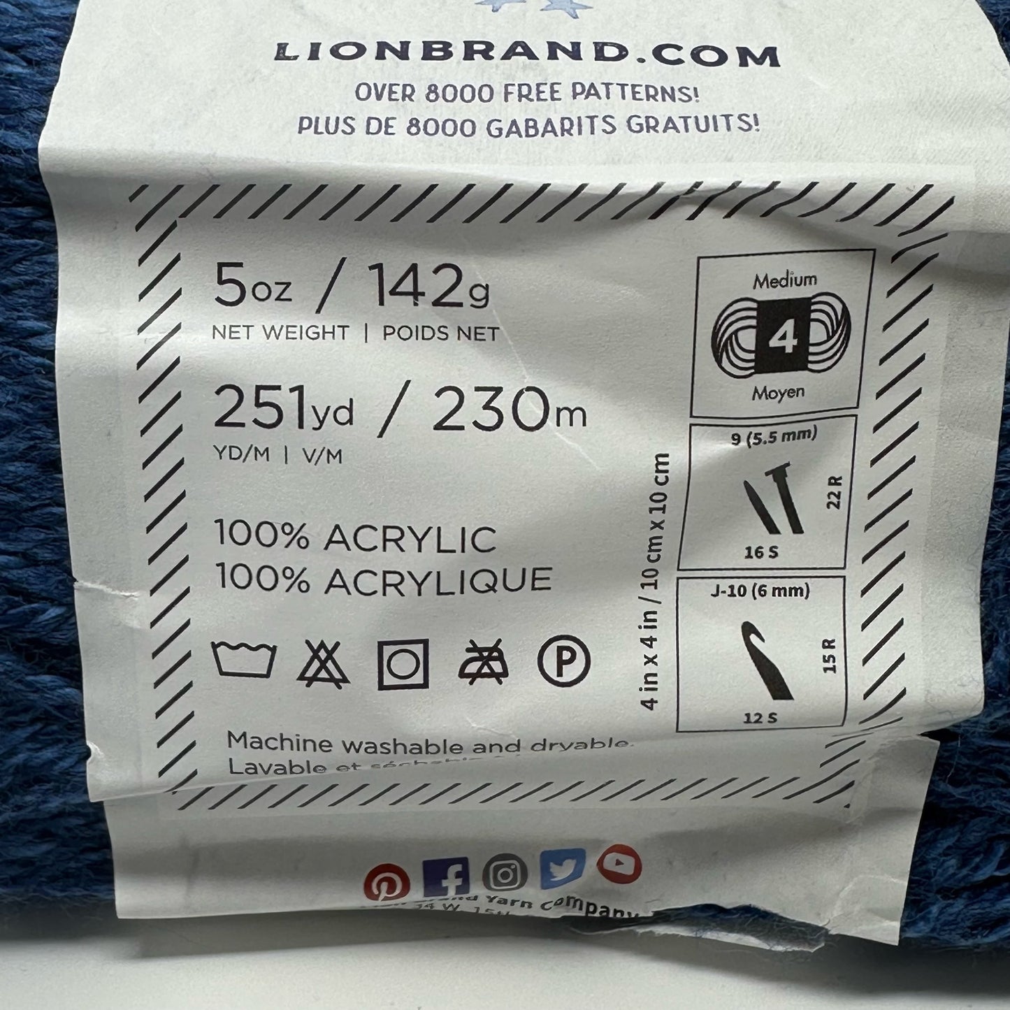 Lion Brand Yarns Heartland Medium Worsted Weight Yarn Acrylic 5 oz 251 yards