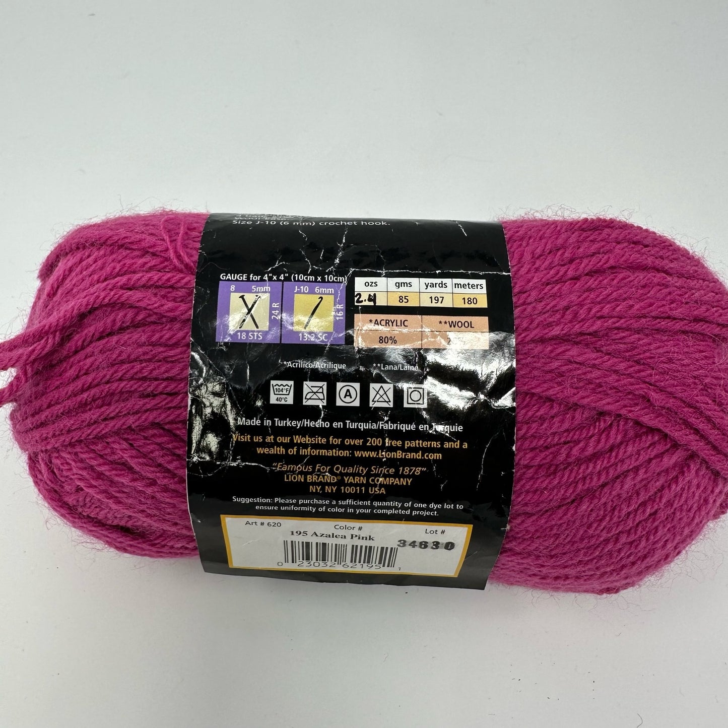 Lion Brand Yarns Wool Ease Medium Worsted Weight Yarn Acrylic 197 Yds 3 oz