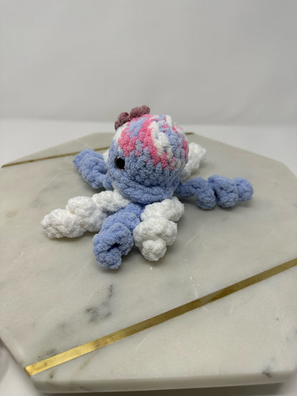 Soft Octi Friend with Bow Crochet Octopus Stuffed Animal
