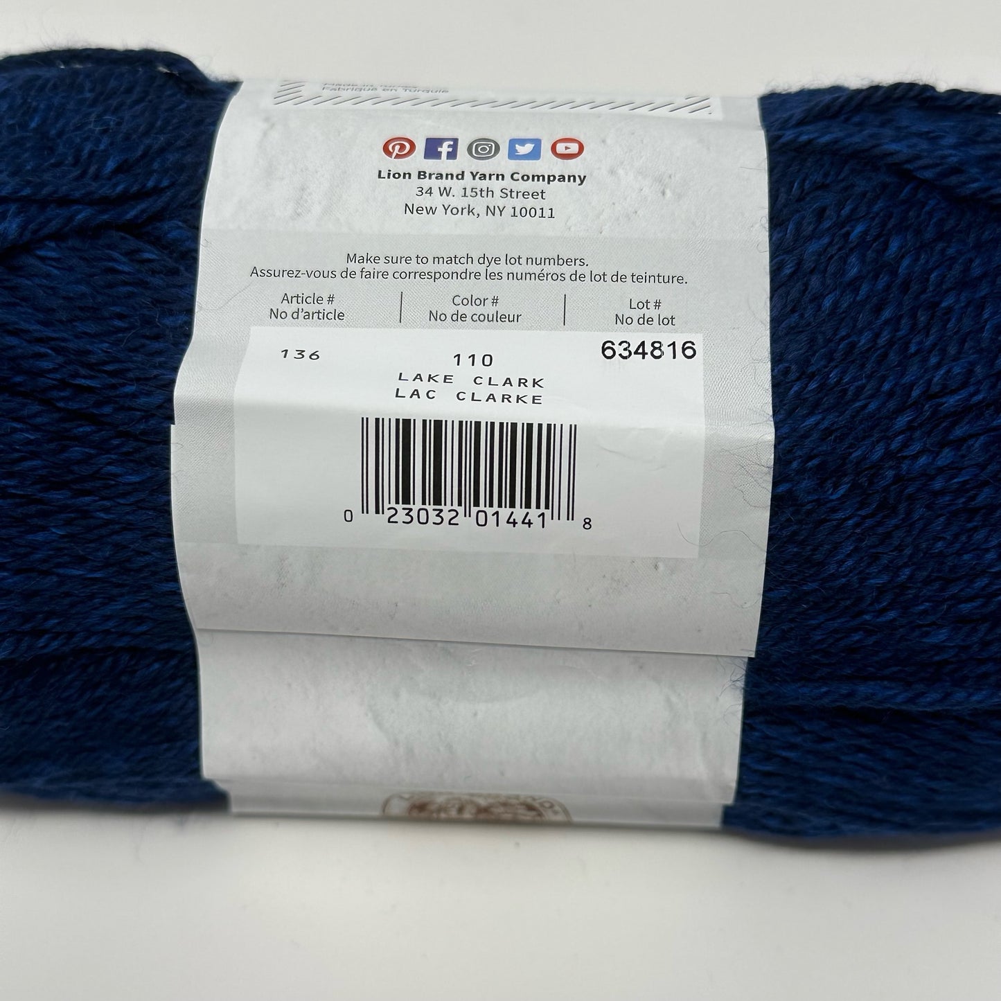 Lion Brand Yarns Heartland Medium Worsted Weight Yarn Acrylic 5 oz 251 yards