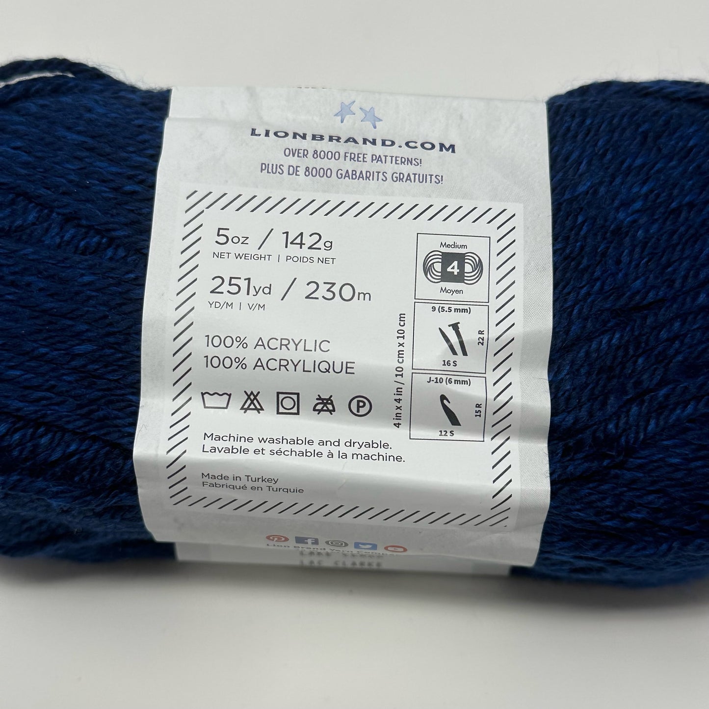 Lion Brand Yarns Heartland Medium Worsted Weight Yarn Acrylic 5 oz 251 yards