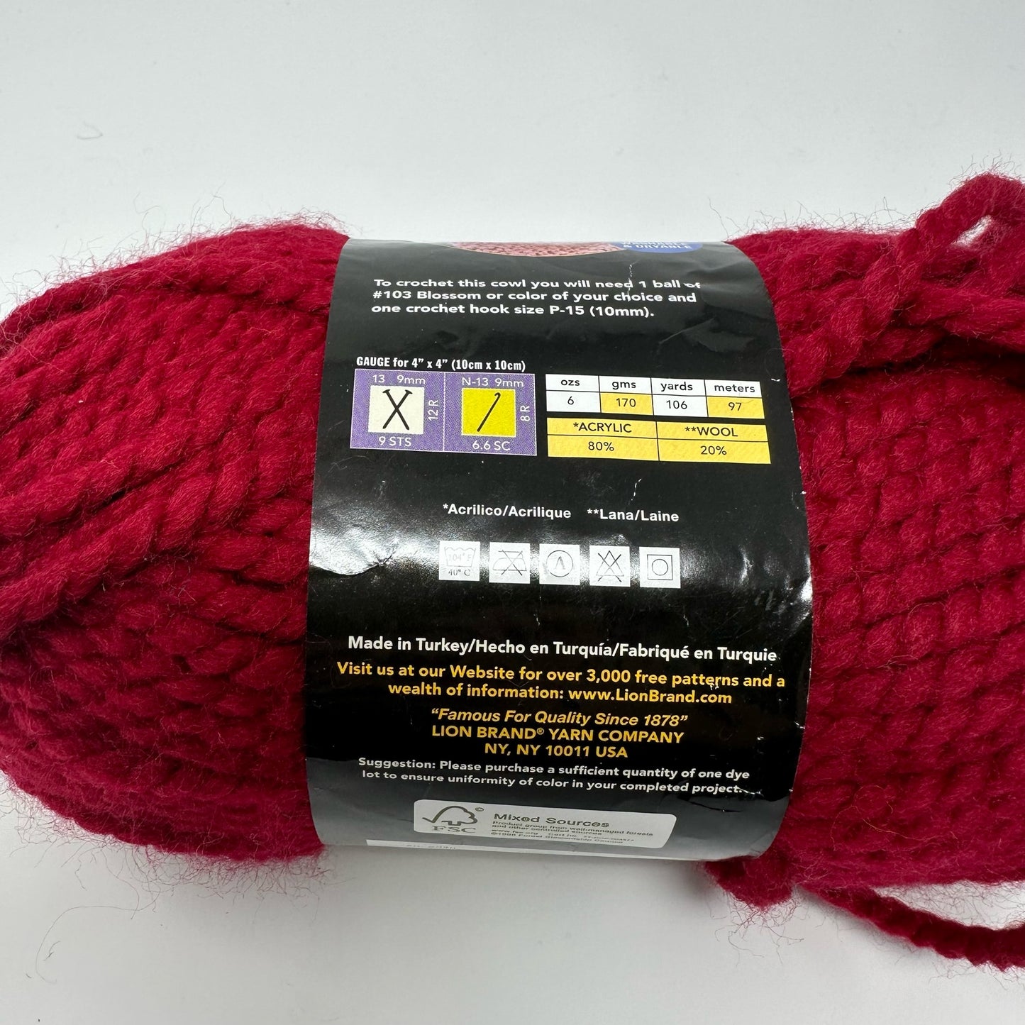 Lion Brand Yarns Wool Ease Thick & Quick Super Bulky Yarn