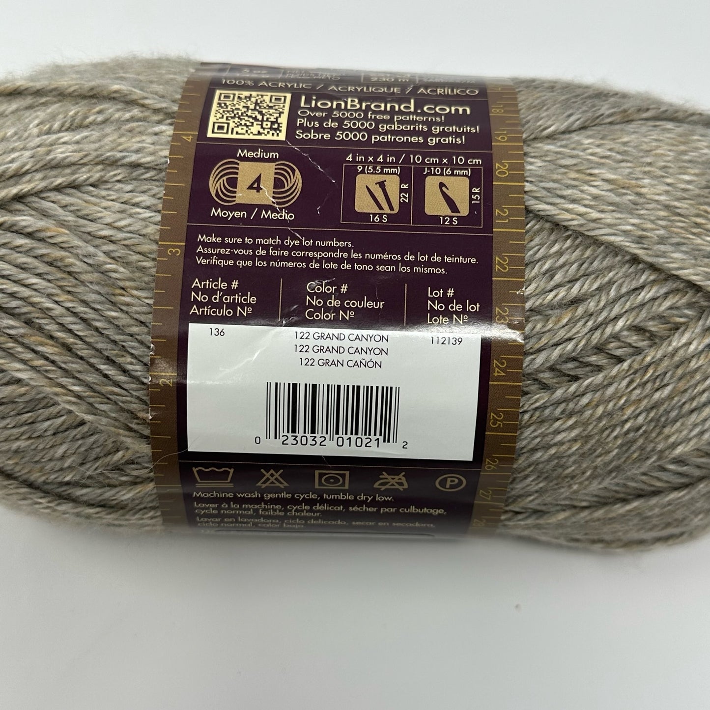 Lion Brand Yarns Heartland Medium Worsted Weight Yarn Acrylic 5 oz 251 yards