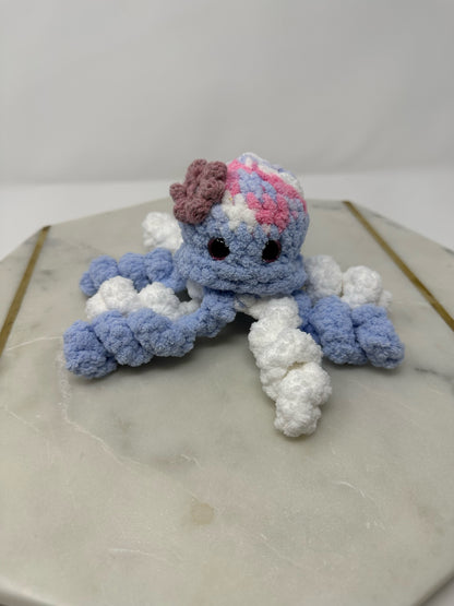 Soft Octi Friend with Bow Crochet Octopus Stuffed Animal