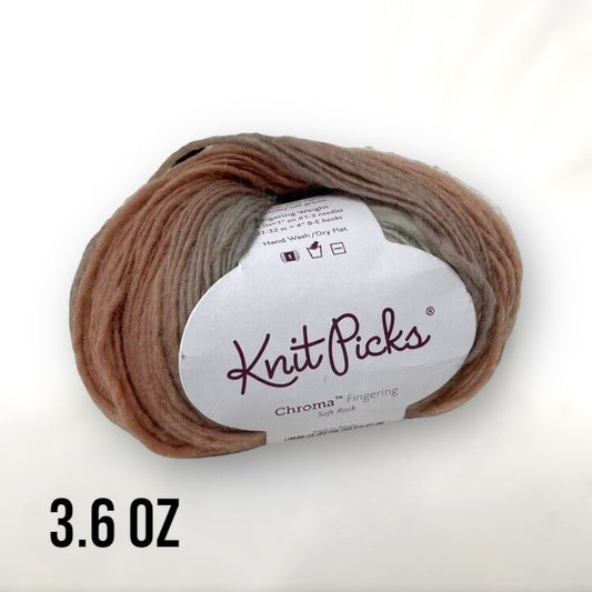 Chroma Fingering Soft Rock Yarn: Knit Picks